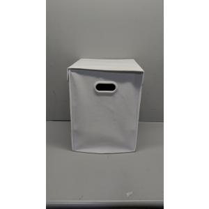 Storage Bins with Lids, Collapsible Linen Fabric Boxes Organizer Containers with Lid Foldable Storage Box Basket for Closet, Shelves, Home, Office, 12" x 12"