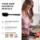 DI ORO Silicone Spatula - 600F Heat-Resistant Rubber Kitchen Spatula for Baking, Scraping, & Mixing - BPA Free Nonstick Cookware Safe Flexible Utensil for Cooking - Seamless & Dishwasher Safe (Black)