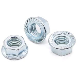 4 x 1/2"-13 Serrated Flange Hex Nuts, Carbon Steel, Zinc Plated Finish, Hexagon Nuts with Serrated Flange Washer Head, by Glvaner, 10 PCS