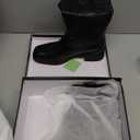 ISNOM Cowgirl Cowboy Boots for Women Western Square Toe Boots for Women Pull-on Tab (No-Zipper) and Unique Embroidery Design (7.5, Black)