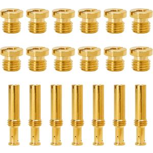 19 Pieces Jet Assortment Kit Carburetor Replacement Parts for S&S Cycle Super B E G Carbs Carburetors Type - Include 12 Main Jets, 7 Intermediate Jets,Thread type: Metric (M8 x 1.0 x 4.5mm), not SAE