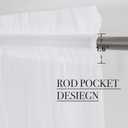 NICETOWN White 60" Width, 45" Length, Small Window Soft Sheer Curtains Rod Pocket Design for Office & Nursery Room, Set of 2