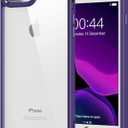 HOOMIL Case for iPhone 7 Plus/iPhone 8 Plus 5.5-Inch, Non-Yellowing, Drop Protection, Anti-Scratch Transparent Hard Back Phone Cover - Purple
