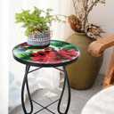 Outdoor Side Table,14" Patio Accent Table Bistro Coffee End Table, Round, 14-inch diameter, 21-inch height