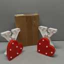 Cunno Valentines Decorations XOXO Light up LED Sign XOXO Letters Sign Wall Decor Heart Shaped Hanging Wall Art Valentine Decoration for Home Bedroom Office Night Light (White, Red)