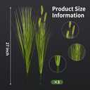 Melorca&Guilla Artificial Plants 6PCS 27 Fake Tall Onion Grass Faux Plant,Artificial Grass Greenery Shrubs Bushes for Garden Porch Window Box Shop Office Home Dcor