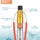 15ft Pool Safety Hook for Poles, Pool Rescue Hook, Life Hooks for Pools, Extendable Boat Water Rescue Equipment, Telescopic Fiberglass Emergency Life Preserver Ring for Drowning Swimmers