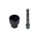 Tamper Proof Security Tri-Groove Nut Driver Socket Tool，for M8, M10, 3/8", 5/16", 7/16" Trident Screw and Nuts ，3/8" Drive or 3/4" Wrench Use，With 1/4" Hex Shank Adapter