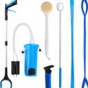 CAidRE 7PC Hip Kit, Hip Kit for Seniors Total Hip Replacement Prime, Mobility Aids with Reacher Grabber,Shoe Horn,Sock Aid,Leg Lifter,Shower Brush,Back Scratcher,Car Handle Assist for Surgery Recovery