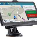 GPS Navigator for Car, 2026 Map 7 inch Touch Screen Car GPS 256-16GB,Voice Turn Direction Guidance, Support Speed and Red Light Warning, North America Lifetime map Free Update Truck(Grenn)