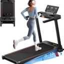 TREAFLOW Treadmill with Incline for Home, Walking Pad with Handle Bar | Foldable Treadmill, Portable Walking Running Machine, Low Noise, LED Display, 6.2 MPH, 
43.07"D x 21.45"W x 39.96"H