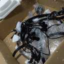 20" Black Farmhouse Chandelier for Dining Room 6 Light Cage Light Fixture