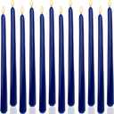 Navy 12 Inch Taper Candles Unscented Smokeless Long Tall Tapered Candle for Candlesticks Sticks Wedding Advent Home Decor Dinner ChristmasSet of 12