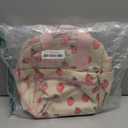 Itzy Ritzy Toddler Backpack - Daycare Bag - Features Adjustable Shoulder Straps, 2 Side Pockets & Spacious Interior with Wipeable Fabric Lining & Name Label, Strawberry Backpack (Small)