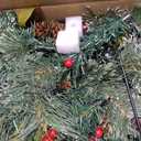 Christmas Urn Filler, 20" Pre-Lit Artificial Xmas Tree Decor with Lights