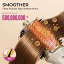 Upgraded 5-in-1 Blow Dryer Brush with Heated Comb - Volumizer Hair Dryer Brush for Wet & Dry Hair, Ideal for Thick Curly Hair, Salon Blowout, Frizz-Free Shiny Hair, Reduced Heat Damage - 70mm
