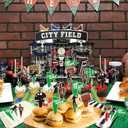 2 x 96 Pcs Football Cupcake Toppers Touchdown Players Flagship Cake Toppers, Football Party Decorations for Sports Theme Baby Shower Birthday Sign Birthday Decor Party Decor Party Supplies