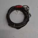 Petest 25ft Tie-Out Cable with Crimp Cover for Super Dogs Up to 250 Pounds (Red & Cool Grey)