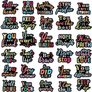 30 Pcs Motivational Refrigerator Magnets with Inspirational Sayings Funny Inspirational Magnets for Locker Fridge Encouragement Gifts (Novel Style)