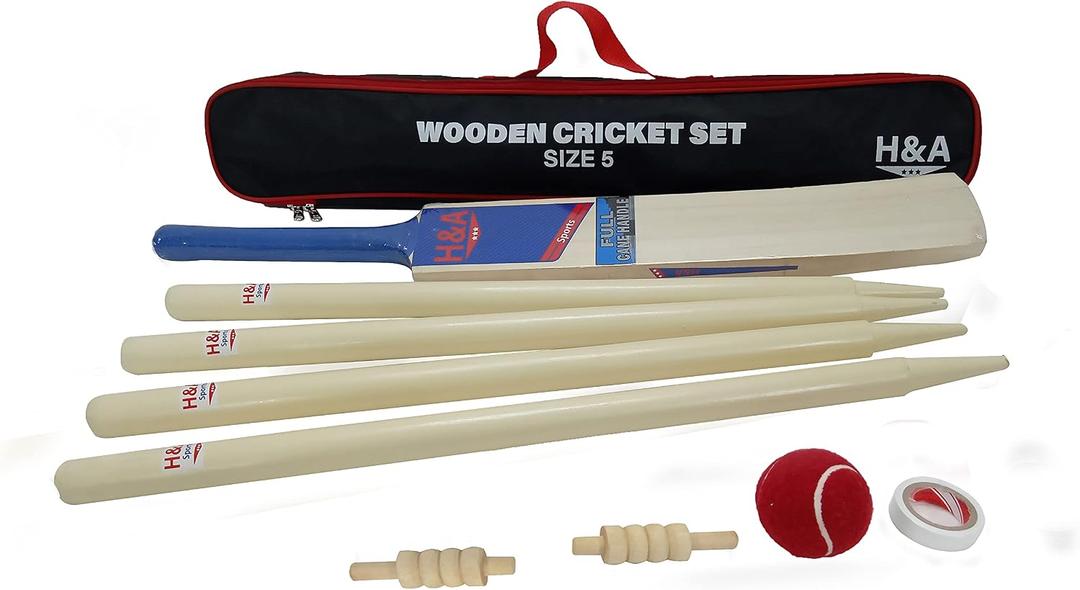 H&A Sports Kids Wooden Cricket Set  (Size 5)
