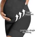 KIM S "Baby Shower Essential Seamless Maternity Shapewear, Mid-Thigh Pregnancy Underwear Anti-Chafing Belly Support (XL)