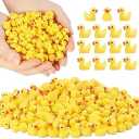 YsesoAi 100Pcs Mini Resin Ducks, Tiny Ducks Figurines Bulk for Miniature Dollhouse Decor Accessories Garden Aquarium Potted DIY Ornament Party Toys
