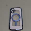 Hython Magnetic Clear for iPhone Air Case with Camera Lens Protector [Compatible with MagSafe] Luxury Plating Edge Slim Soft TPU Cover Protective Phone Case for iPhone Air 6.5", Light Blue