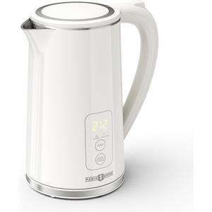 Electric Tea Kettle, PARIS RHNE1.7L Temperature Control Electric Kettle, 4H Keep Warm Water Boiler with 6 Presets, LED Screen Electric Kettles for Boiling Water, Boil-Dry Protection, BPA Free