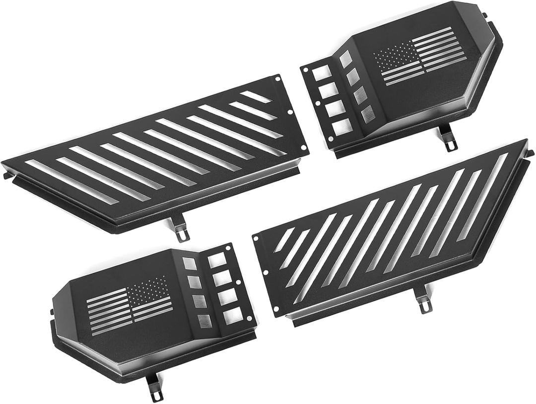 UNI-SHINE 2-Pack Metal Front Door Storage Box Fit for Jeep Wrangler JL JLU & 4xe 20182025, Fit for Gladiator JT 20202025, Door Pockets Organizer for Jeep Wrangler Sport Accessories (black)