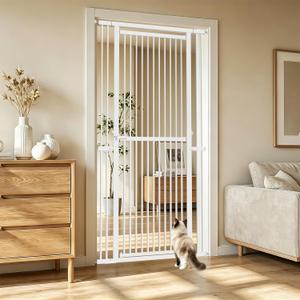 51"-87" Extra Tall Cat Gate for Doorways, Fits 29.2"-40.2" Wide