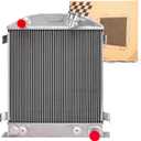 Radiator for 1930 1931 1932 Ford Model A Hi-Boy Hot Rod Chopped Chevy V8 Engine, 3Row Aluminum Radiators