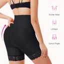 Nebility Plus Size Shapewear Tummy Control Underwear Butt Lifting Panties Hi-Waist Trainer Body Shaper Short Thigh Slimmer (M)
