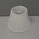 Small Lamp Shade, White Pleated Bell Shade for Table Lamps, 6" Top x 10" Bottom x 7" High, Small White Lamp Shades for Floor Lamps, Pendant Lamps (Spider Fitter), Fabric Lampshade Replacement