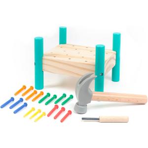 Wooden Baby Workbench Pounding Hammer Toy for Toddlers,STEM Educational Preschool Learning Toys for Kids, Great DIY Gift for Boys and Girls