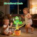 Baby Toys Dancing Talking Cactus for Toddlers, Interactive Boys Girls Funny Gifts for Infants 6-18 Months, Volume Adjustable, Mimicking Singing Repeating Recording Light Up Toy with English Songs