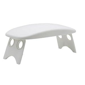 Nail Arm Rest Foldable Nail Hand Support Cushion for Acrylic Nails Essential Nail Care Tool for Home and Salon Use Ergonomic Arm Rest for Nail Art Design and Pedicure Services (White)