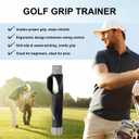 4 x Golf Grip Trainer, Grip Trainer Golf for Boosting Grip Strength, Precision & Swing, Training Aid to Train Correct Hand Position & Achieve Outstanding Performance (Grey)