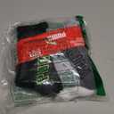 PUMA boys 6 Pack Cut Crew Socks, White/ Grey/ Black, 7-8.5 US