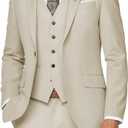 Wangyue Mens Suit 3 Piece Slim Fit Suit for Men Formal Business Suit Wedding Groom Prom Tuxedo Dinner Party XL