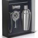 Wyndham House Cocktail Shaker Set for the Home Bar, Great for Martinis, Stainless Steel, 5-Piece