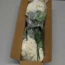 Artificial Geranium Fake Flowers for Outdoors Decoration, 6 Bundles Silk Geraniums White Flower UV Resistant Look Real Faux Plants for Front Door Garden Porch Planter Patio Balcony Yard Indoor Home