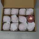 DN DECONATION 12Pcs Valentines Day Ball Ornaments, Pink Red Glass Ball Ornament with Rose Heart Love for Valentine's Tree Decor Wedding Party Supplies Hanging Baubles Decoration