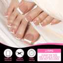 UNA GELLA Square Toe Nail Tips 216Pcs 15Sizes Full Cover Long Wider Toe Nail Tips Soft Gel Pre-etched Double Matte Fake Toe Nails Press Ons For Big Toe Nail Extensions Home DIY Nail Salon Soak Off