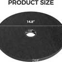 Patio Umbrella Table Tray with Hole, Black, 2 Pack