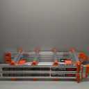 Ladder, A Frame 4 Step Ladder Extension, 14 FT Anti-Slip Multi Position & Storage Folding Ladder, 330 lbs Security Load Telescoping Aluminum Ladders for Stairs Home Indoor Outdoor Roof (Silver)