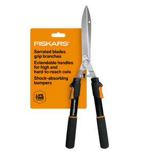 Fiskars 25"-33" Power-Lever Extendable Garden Hedge Shears, 10” Blades