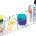 iDesign 43030 Med+ 12" Plastic Divided Vanity Medication and Bathroom Accessory, 12" x 3" x 3.5", Multi-Level Organizer