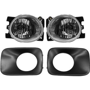 Pair Fog Light Assembly Compatible with Pilot 2009 2010 2011 Driver and Passenger Side Lamp W/Bezels Covers and Bulbs HO1038101 HO1039101