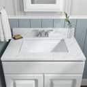 MSI 20.375 (L) x 15.125 (W) x 7.625 (H) Rectangle Porcelain Ceramic Undermount Bathroom Vanity Vessel Sink, White