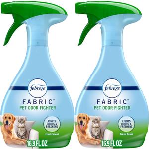 Febreze Odor-Fighting Fabric Refresher Pet Odor Fighter, 16.9oz, Pack of 2